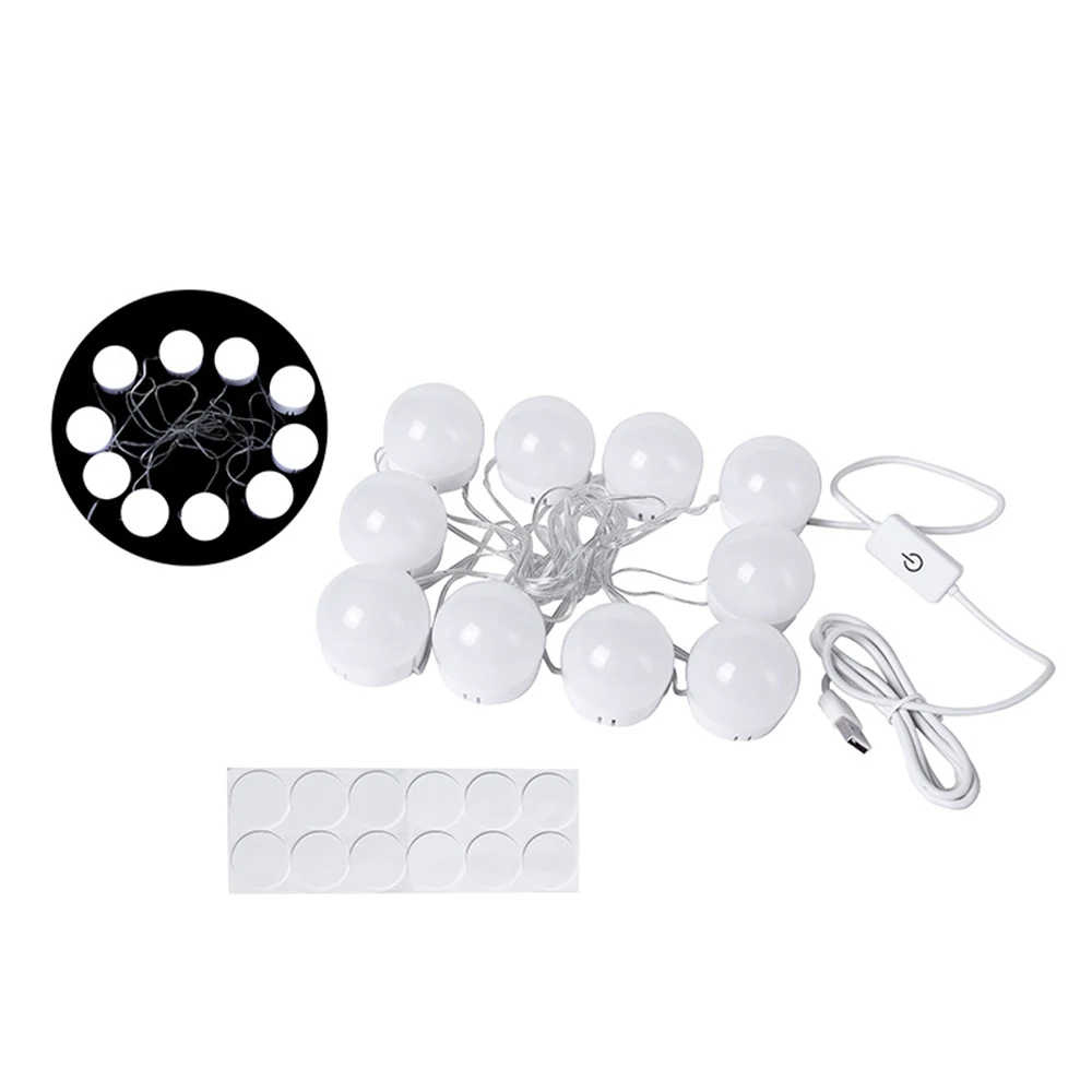 

3.6M Hollywood Style Makeup Mirror Light LED Vanity Dimmable Lamp with 10 Dimmable Light Bulbs for Makeup Dressing Table