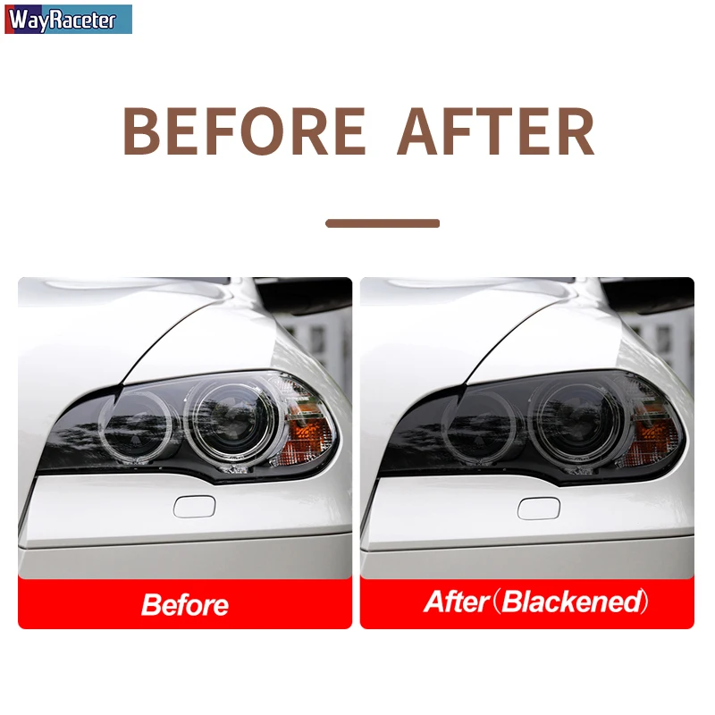 

2 Pcs Car Headlight Protective Film Front Light Transparent Smoked Black TPU Sticker For BMW X5 E70 M 2007-2013 Accessories