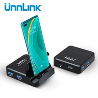 unnlink type c dock station hub 4k usb 3 0 hdmi compatible tf sd 15w charge docking adapter for s9 s10 s20 p20 p30 p40 pro dex