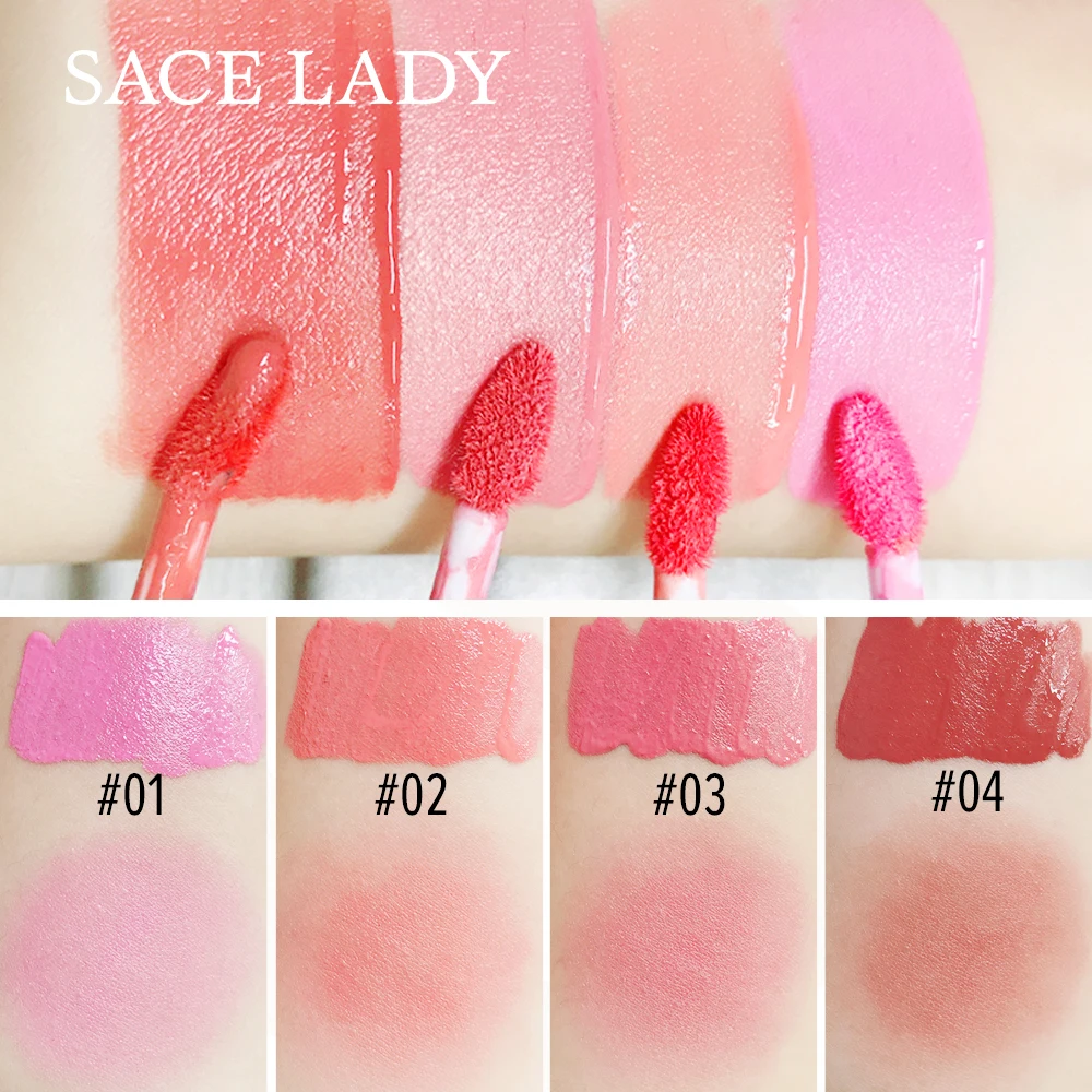 

SACE LADY Liquid Blusher Makeup Matte Cream Blush Make Up Moisturizing Long Lasting 12H Cheek Tint 4 Colors Cosmetics Dropship