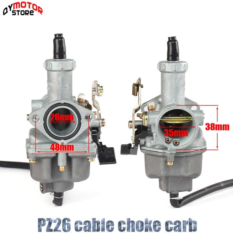 PZ26 26 мм Карбюратор Carb для Honda CB125 XL125S TRX250 TRX 250EX XR100 XR200 CG CB 125 150 cc ATV Quad Байк