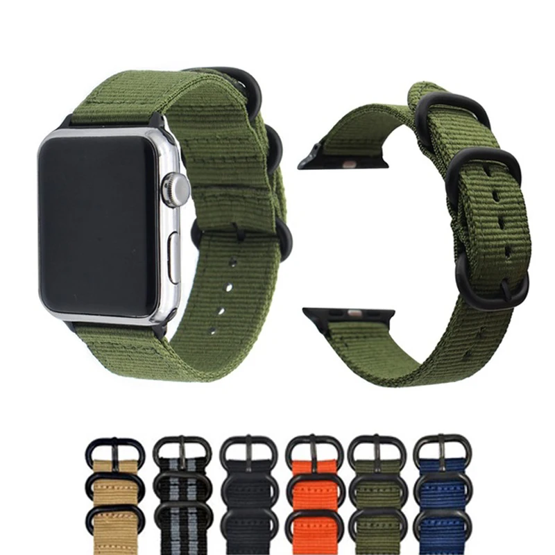 Нейлоновые ремешки для часов apple 44 мм 38 40 iwatch 42 нейлоновые watch 5 ремешок | Наручные