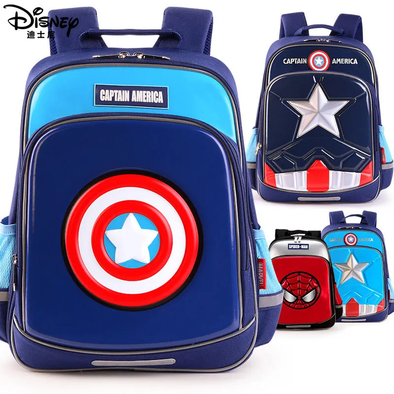 

Authentic Disney Captain America Primary School Schoolbags Boys Lightweight Lightweight Children Schoolbags School Backpack