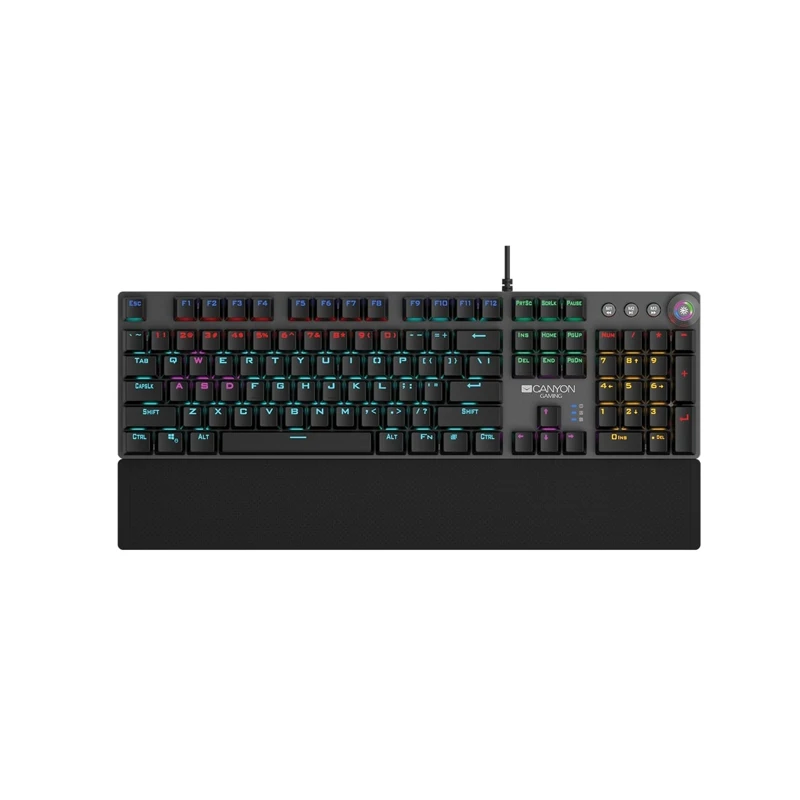 Механическая игровая клавиатура CANYON Nightfall Black switches RNKO защита 22 типа