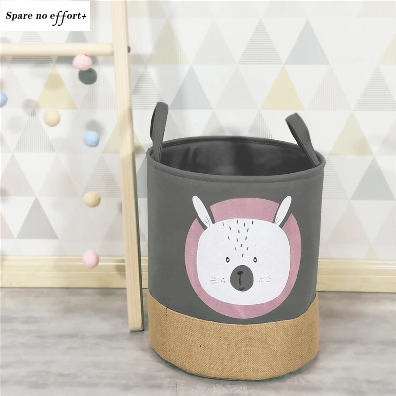 

Storage Children's Room Tidying Buckets Storage Baskets Toy Storage Cute Laundry Baskets for Dirty Clothes Cartoon Fabric