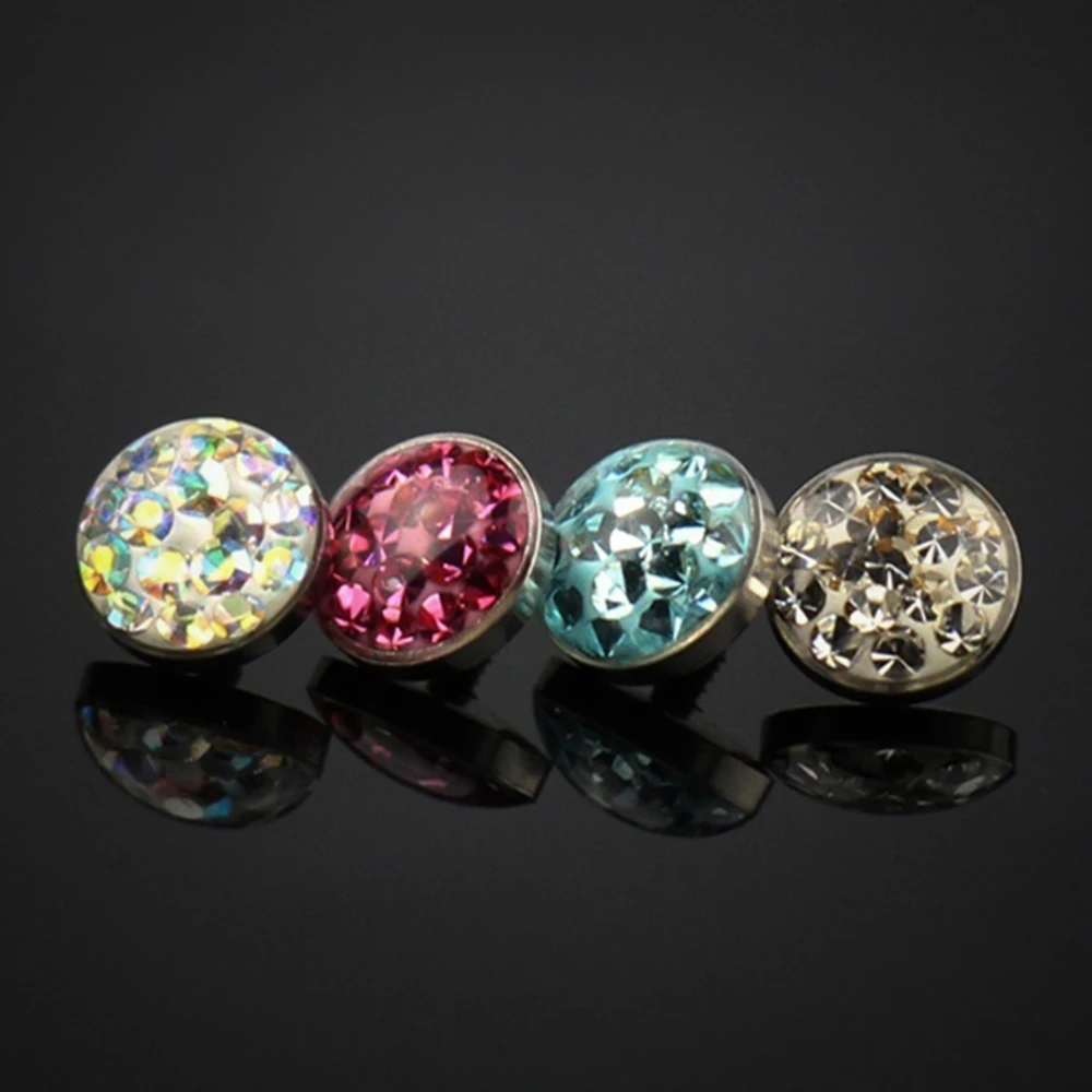 1 шт. хирургические Сталь микро кожные пирсинг Gem Micro якорь с украшением в виде