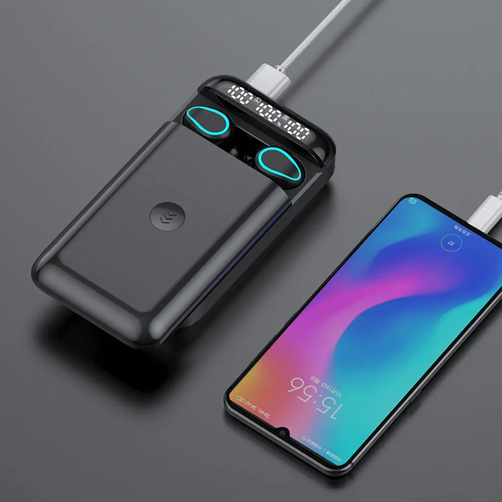 

X38 Wireless Headsets Touch Control Wireless Earphones 9D HiFi Stereo Earbuds Headsets With 6000mAh Charging Case