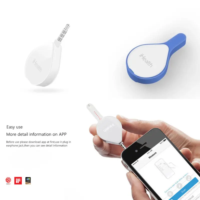 IHealth умный измеритель уровня глюкозы в крови BG1 Обнаружение диабетического