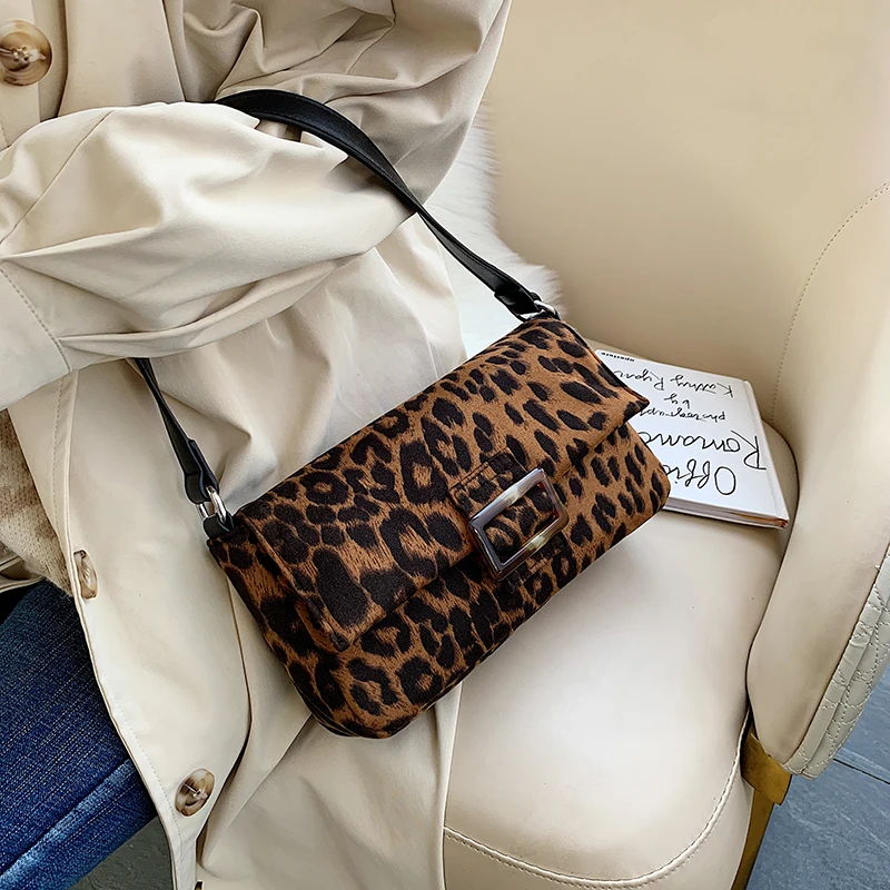 Ретро леопардовые Наплечные сумки для женщин 2020 Роскошные вместительные женские