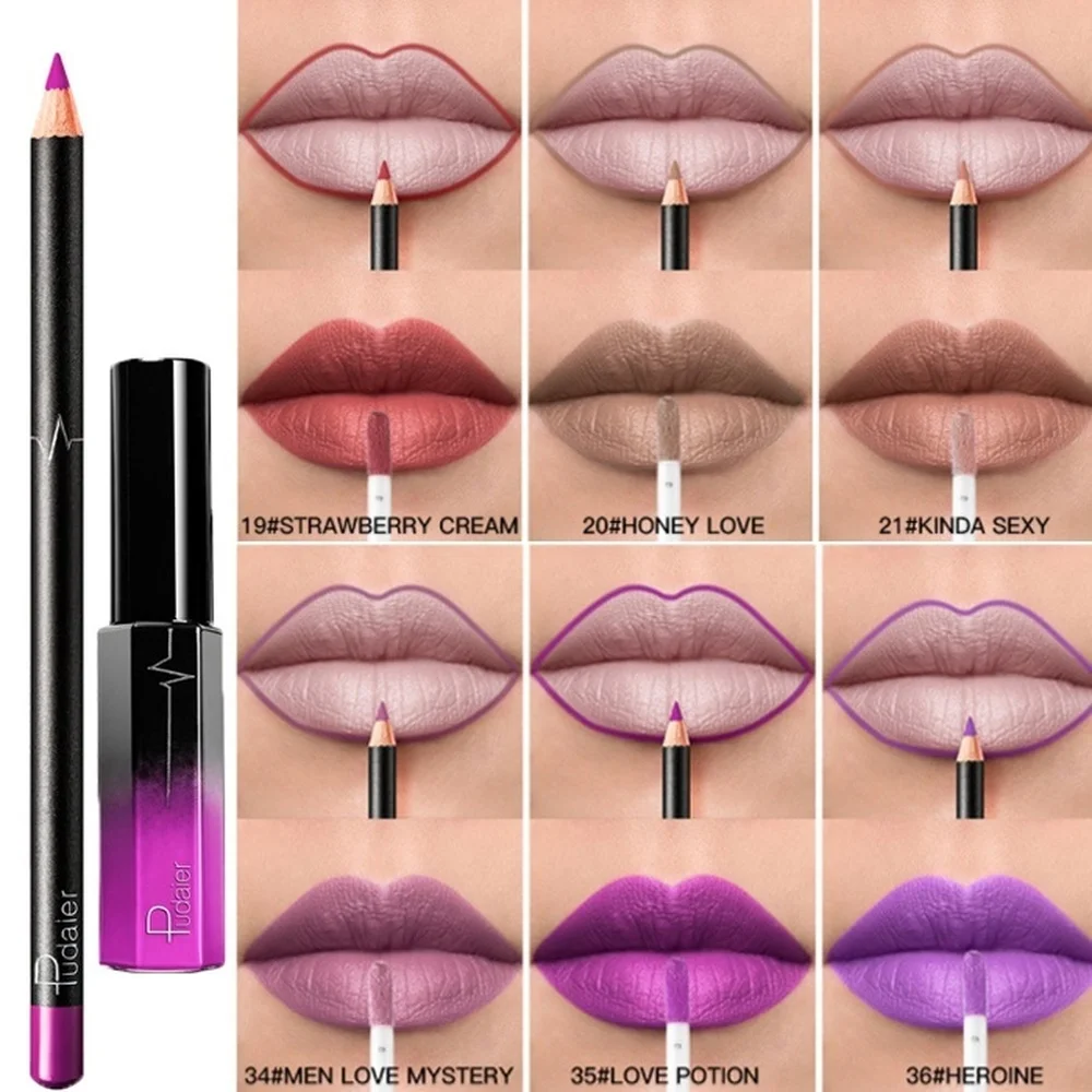 Водостойкий Стойкий матовый бархатный блеск для губ 12 цветов| |