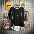 Классическая мужская одежда, Топы И Футболки, летняя повседневная футболка с коротким рукавом, Азиатские размеры M-3XL, в стиле хип-хоп с круглым вырезом