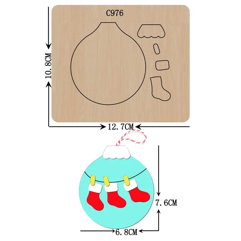 Новые рождественские украшения деревянные штампы для скрапбукинга
