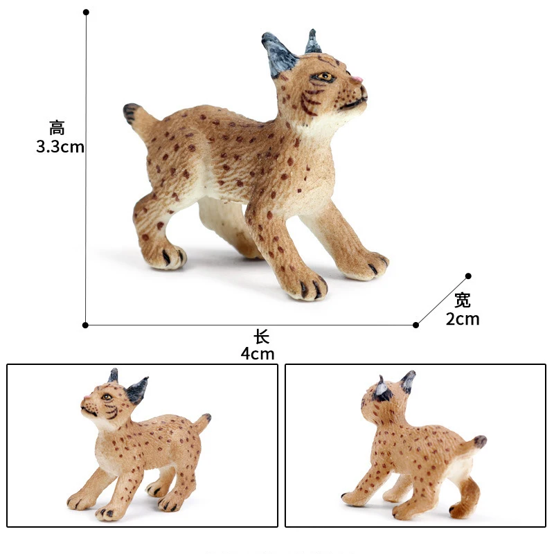 Мини-модель диких животных фигурки из АБС-пластика гепарда Тигре Льва куб