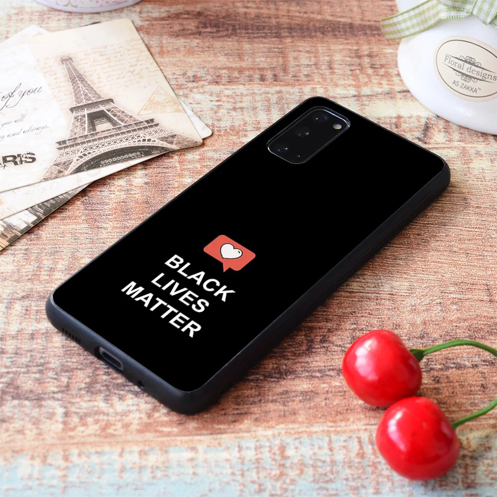 

For Samsung Galaxy BLACK LIVE MATTER-HEART LOVE Soft TPU border Samsung Galaxy Case