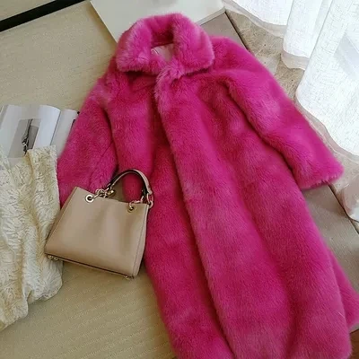

Top Style 2020 New High-end Fashion Women Faux Fur Coat S87 high quality