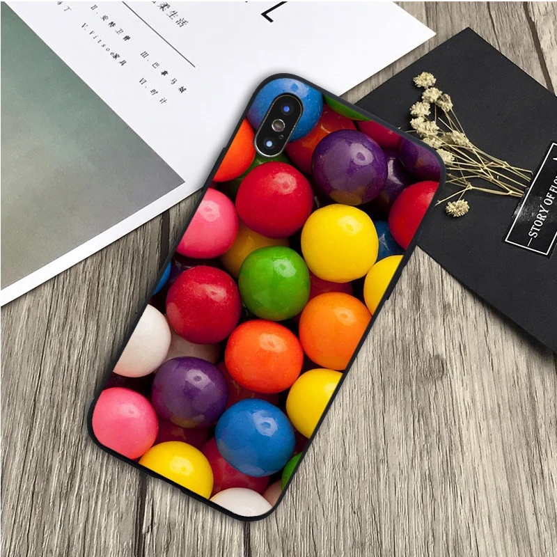 Забавный сладкий как сахар Черный силиконовый чехол для мобильного телефона iPhone