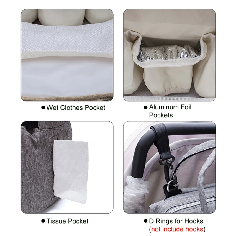 

Diaper Mummy Bag Baby Care Organizer Bag Waterproof Travel Bag Nursing Maternity Patchwork Backpack