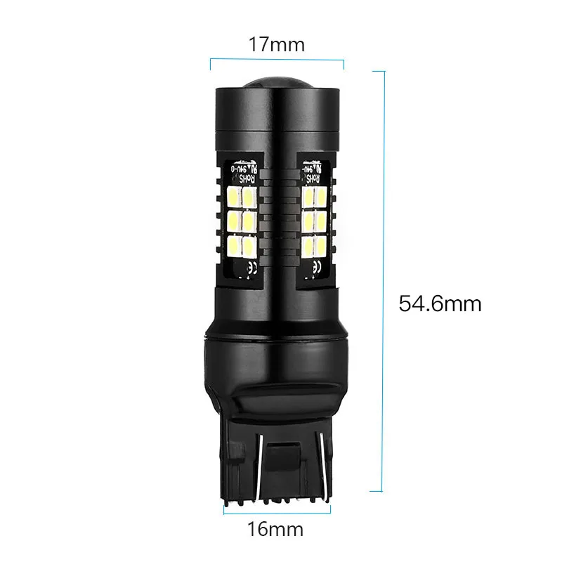 

4pcs 1200L T20 W21W LED W21 Car Brake Reversing Light 12V LED Turning Light 6000K 2200LM Super Bright Car Lights Car Accessories