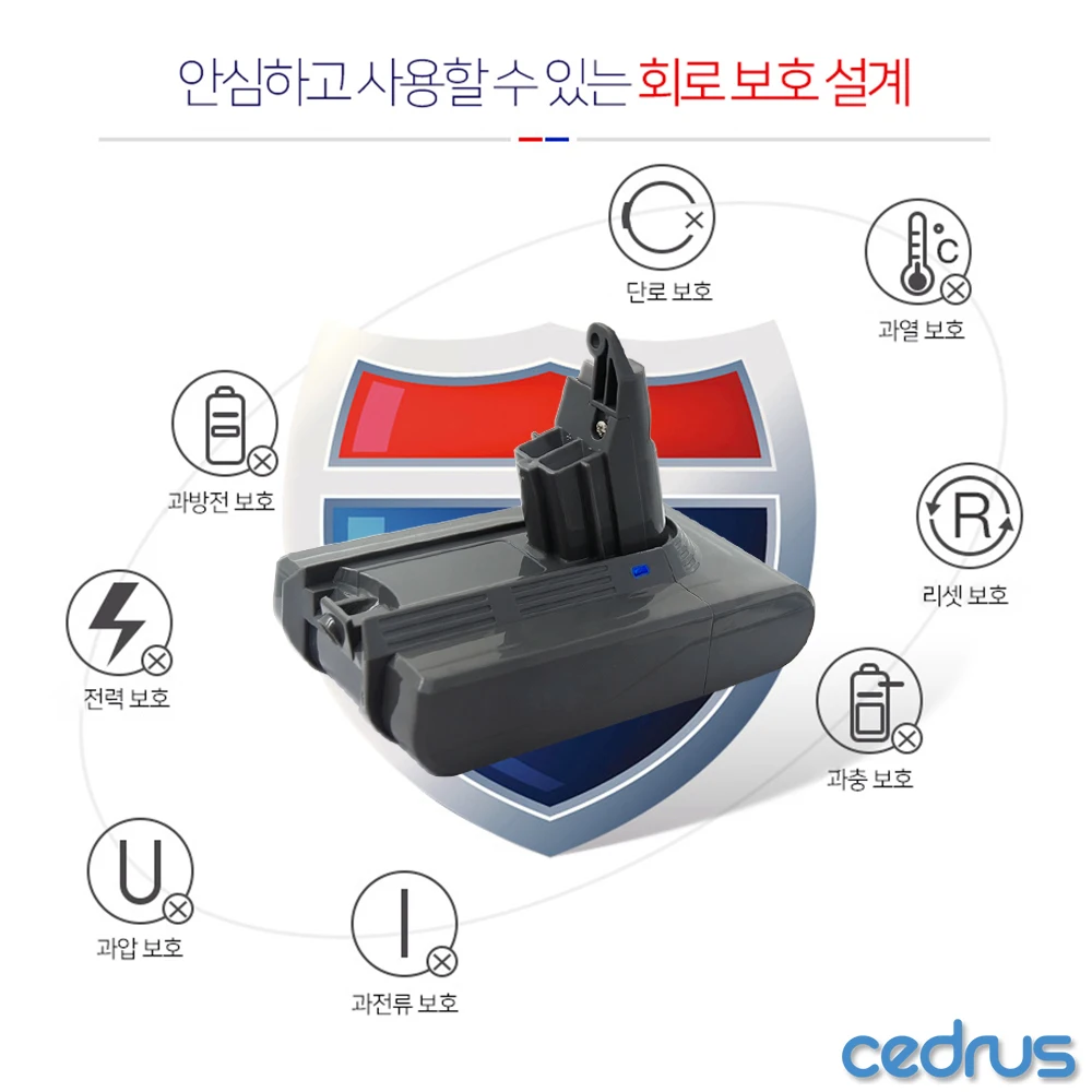 

2PCS V6 21.6V 3.0A Lithium vacuum cleaners Rechargeable Battery for Dyson V6 DC58 DC59 DC61 DC62 SV05 SV07 SV09 SV06 Batteries