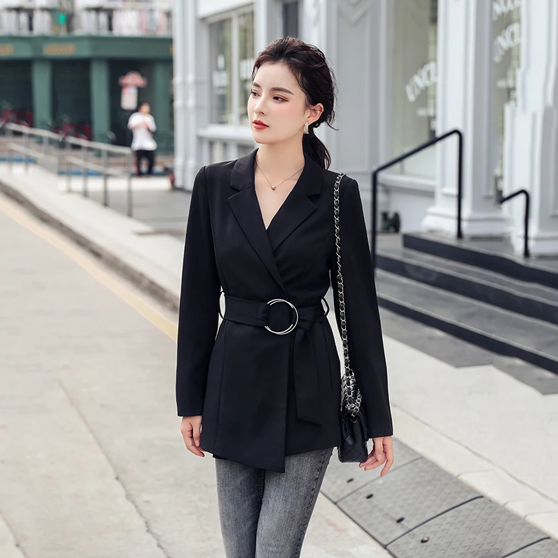 Женская джинсовая куртка F9167 модная повседневная в Корейском стиле на осень и