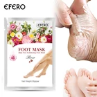 Отшелушивающая восстанавливающая маска для ног EFERO, мягкая, для удаления омертвевшей кожи, педикюра, Детокс-подушечки, спа для ног TSLM1, 1 пара