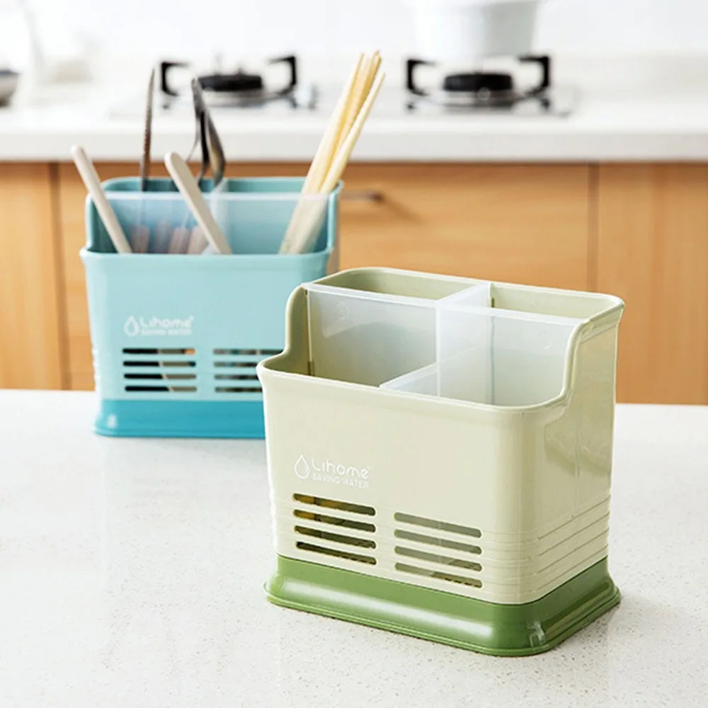 

Multifunctional Tableware Knife Holder Chopsticks Countertop Rack Storage Box Tableware Drain Rack Kitchen Storage Racks