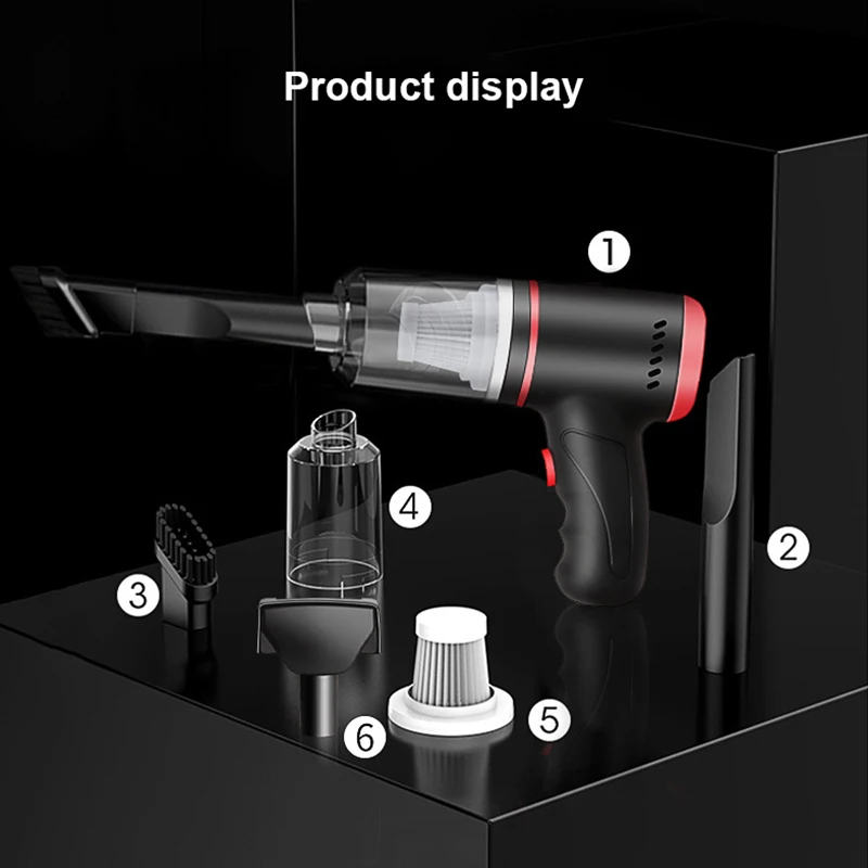 

9000Pa Wireless Car Vacuum Cleaner 120W Portable Cordless Handheld Auto Vacuum Home & Car Dual Use Mini Vacuum Cleaner