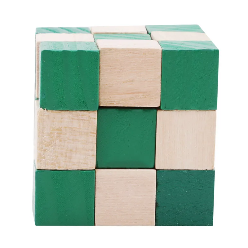 

27 Sections Wooden Snake Ruler Snake Twist Puzzle Challenge IQ Brain Toys Classic Game Educational Puzzle Cubo Magico Toys