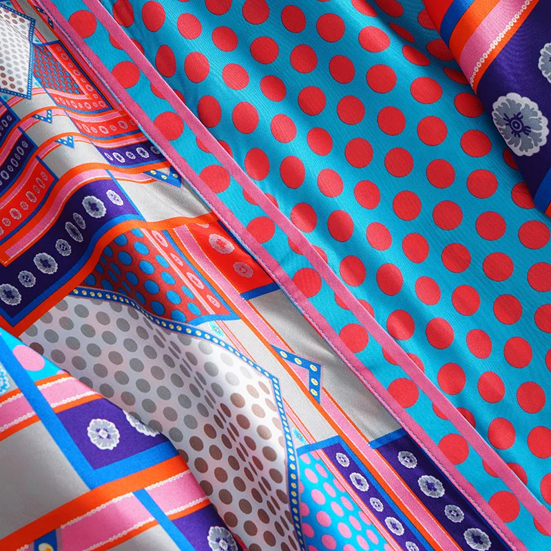 Spring Vintage Summer 100% Real Silk Women's Shirt Elegant Dot Print Long Sleeve Blouse and Tops Women Blusas 2020 6462 | Женская