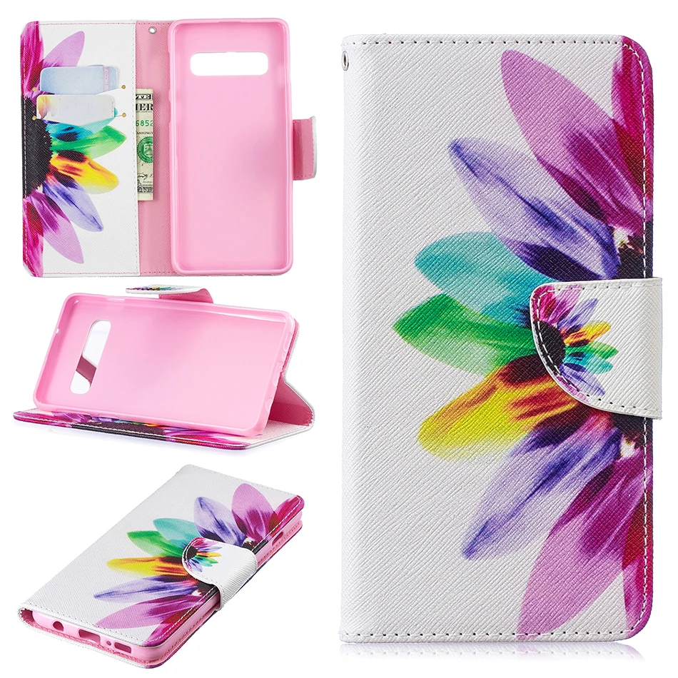 Чехол-книжка с отделениями для карт Samsung Galaxy S20 Ultra S10 S10e S9 S8 Plus J4 J6 A6 A7 2018 A01 A11 A21 A31 A41