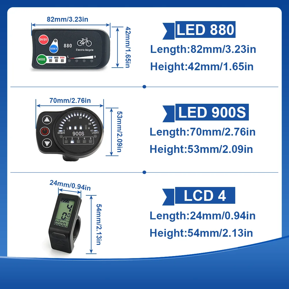 Дисплей для электровелосипеда 24V36V48V72V LCD3 LCD4 LCD5 LCD7U LCD7C LCD8H LCD8S LED880 LED900S комплекта