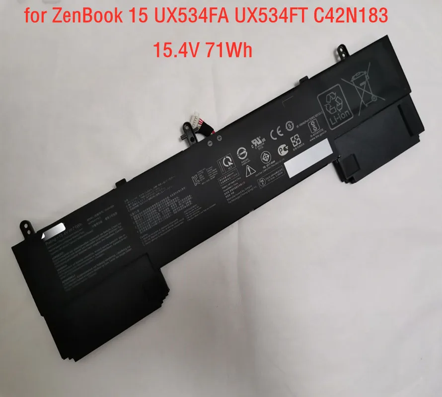 

71Wh новый аккумулятор C42N1839 для ASUS ZenBook 15 UX534FA UX534FT UX563FD Q536FD