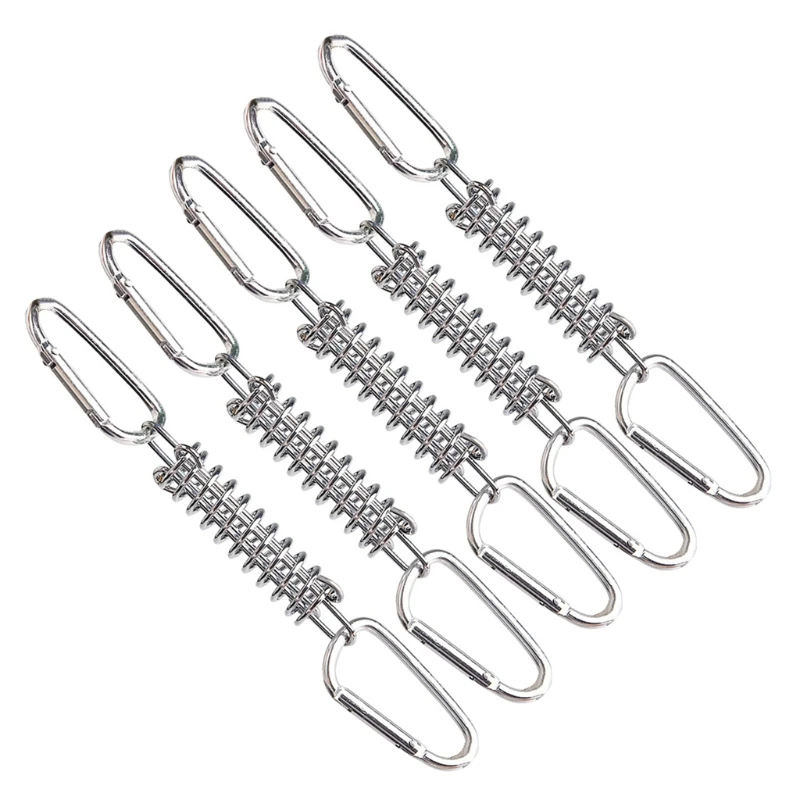 5 шт. стальной зажим для шнура с карабин натяжитель уличная ветрозащитная