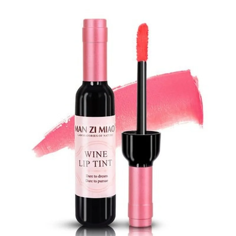 

New Red Wine Bottle Lip Glaze Lip Gloss Non-stick Cup Moisturizing Liquid Lipstick Sexy Long-lasting Waterproof Korean Cosmetics