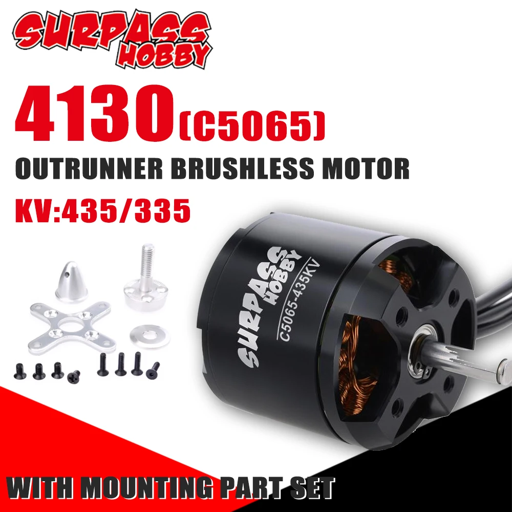 

SURPASS HOBBY 4130 бесщеточный мотор C5065 Outrunner мотор RC 435KV 335KV для Airpalne самолета RC Multicopters радиоуправляемый самолет вертолет