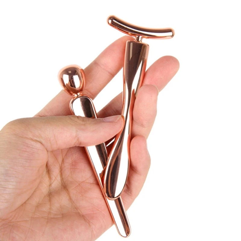 

2pcs Face Massager 3D Roller T Shape Facial Massage Kit Anti Aging Wrinkles Lift Tightening Skin Care Tool