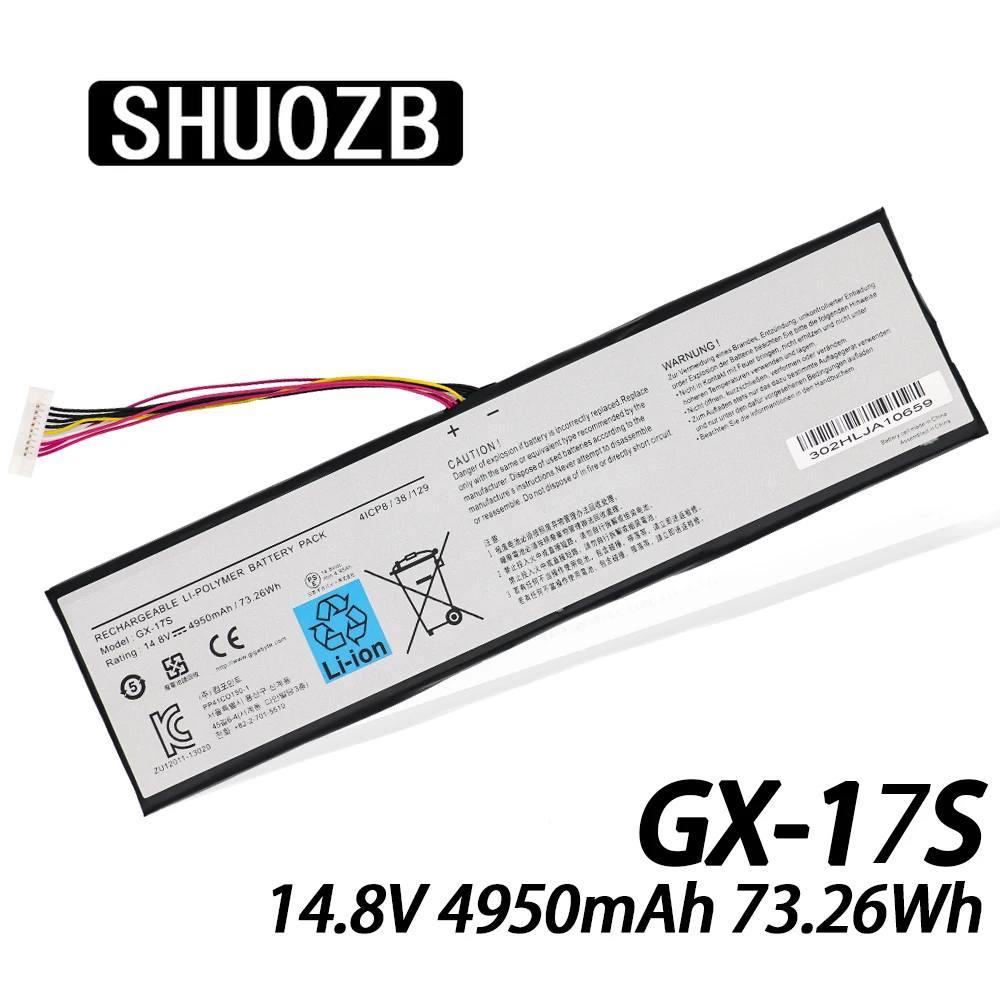 Фотоаккумулятор для ноутбука GIGABYTE AORUS X3 PLUS V3 X7 v2 Plus v5 X5S SHUOZB 14 8 в 4950 Вт ч