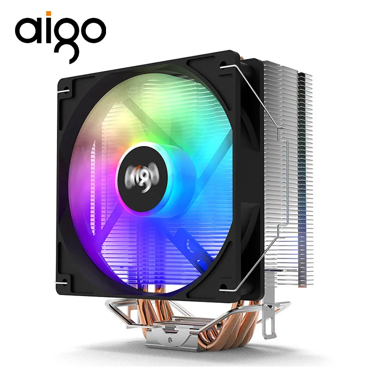 Aigo PC CPU кулер 120 мм вентилятор Rgb 4Pin 4 медная трубка охлаждающий Радиатор Cooler Master