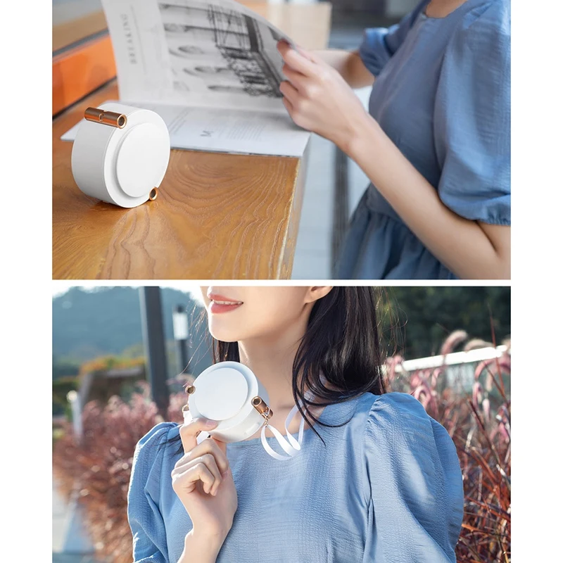 

Bladeless Hanging Neck Fan,1800MAh USB Rechargeable Mini Personal Wearable Fan, Hands-Free Fan for Outdoor