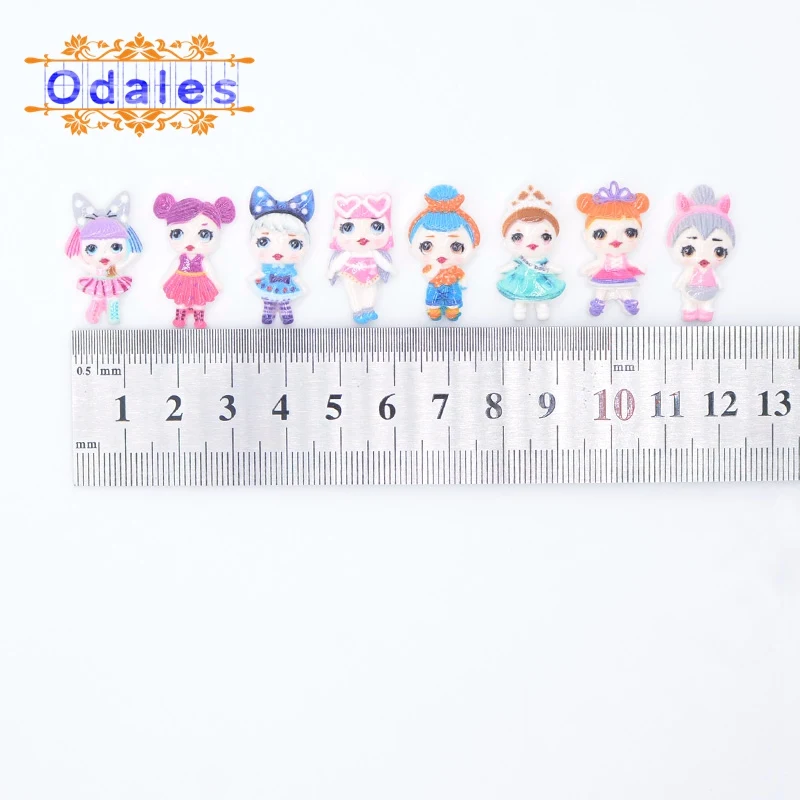 30 шт./лот 3D кабошоны Magic Baby Resin Craft Kawaii красочные плоские для маленьких девочек
