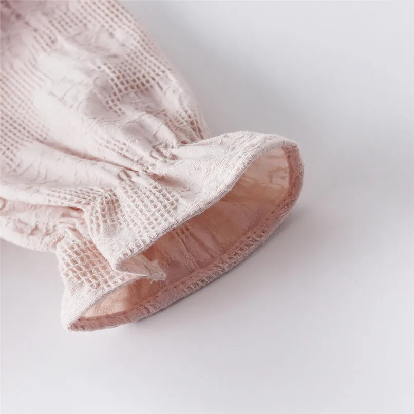 Милые для девочек принцесс Ползунки осенние хлопковые льняные боди малыша