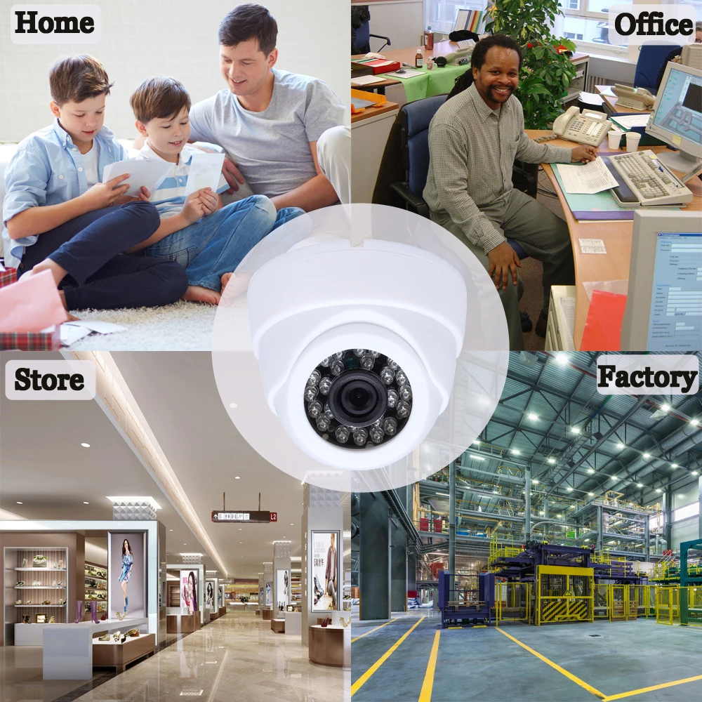 HAMROL CCTV камера 1/" Цвет CMOS реальная 700TVL Высокое разрешение 24 светодиодный Nightvison Крытый купольная камера аналоговая камера безопасности