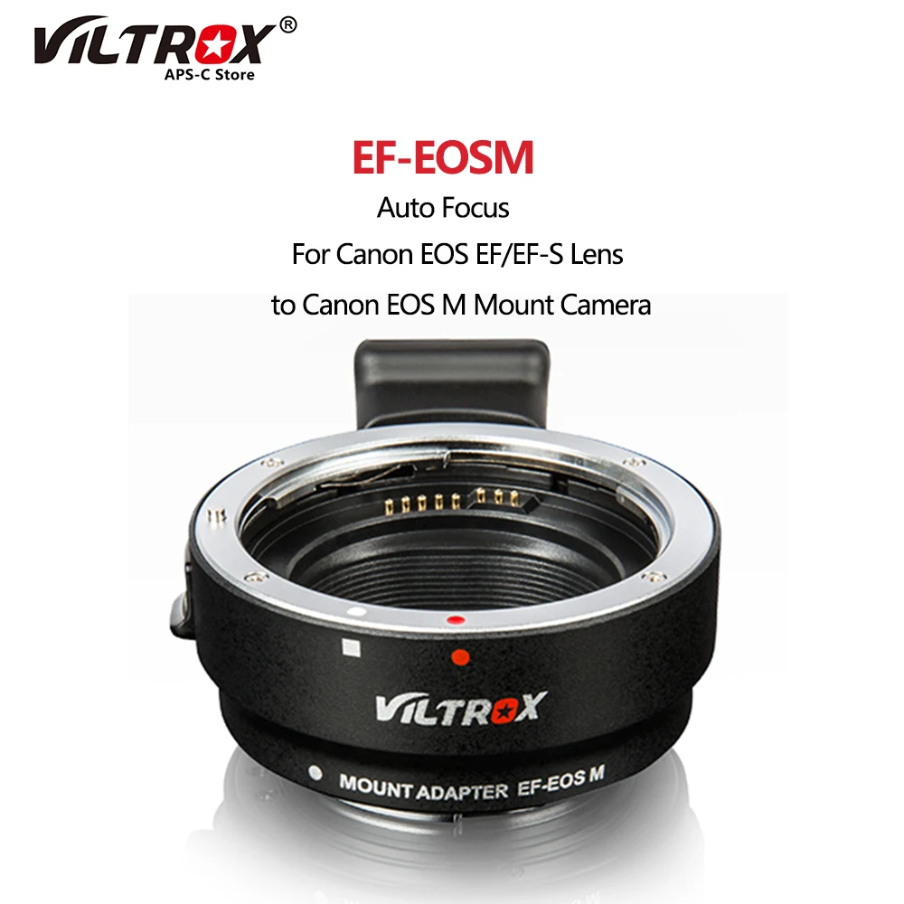 Enlarge Viltrox EF-EOSM Auto Focus Lens Adapter Rings Electronic for Canon Lenses EOS EF-S to EOS M E Mount EF-M M2 M3 M5 M6 M100 Camera