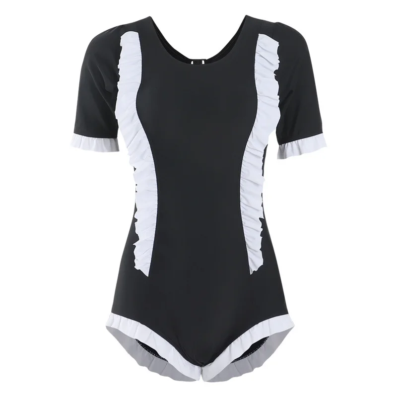 

Swimsuit For Women 2021 Summer Suit One Piece Bathing Lovely Falbala Girls Dead Reservoir Ins Print Polyester Sierra Surfer