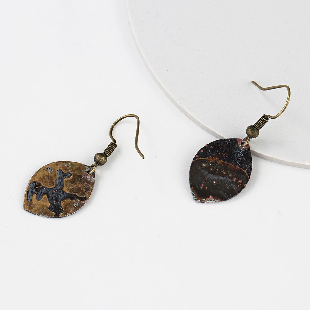 

2019 fashion vintage leaf shape drop earring jewelry