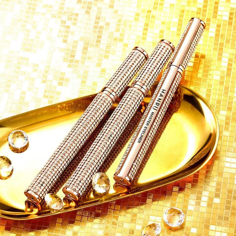 

Eyeliner Starry Diamond Shining Eyeliner Pen Black Long Wear Gold To Beauty Waterproof Lasting Smooth Quick Dry W0D8 Easy C8B4