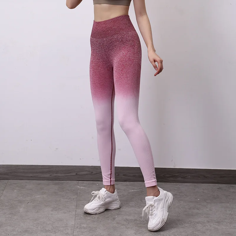 

Peach Hips Starry Sky Gradient Running Fitness Yoga Stretch Breathable Hip-Lifting Tights Pants