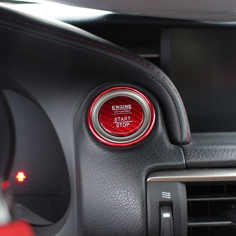 QHCP кнопка запуска и остановки двигателя наклейка кольцо углеродное волокно