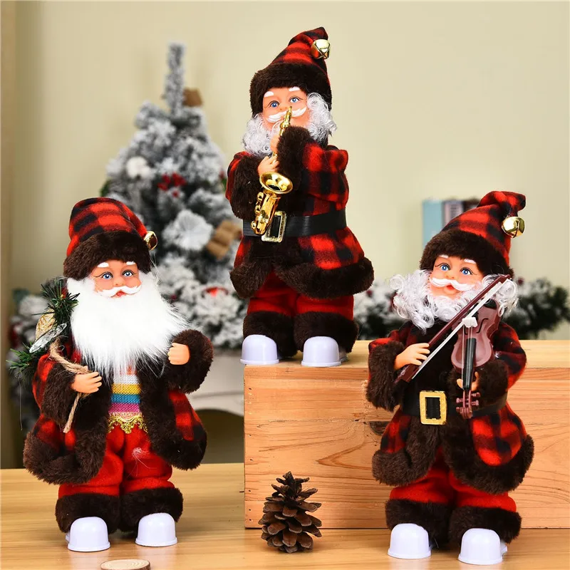 

New Santa Claus Doll Ornaments Sing Rocking Music Christmas Electric Toys Home Decoration Creative Children's Gifts Decorative