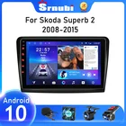 Автомагнитола Srnubi, 2 Din, Android 10, для Skoda Superb 2 B6 2008-2015, GPS-навигация, мультимедийный видеоплеер, RDS IPS Авторадио, DVD